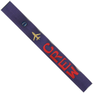 Crew - Airplane in Red/Gold on Purple Bag Tag