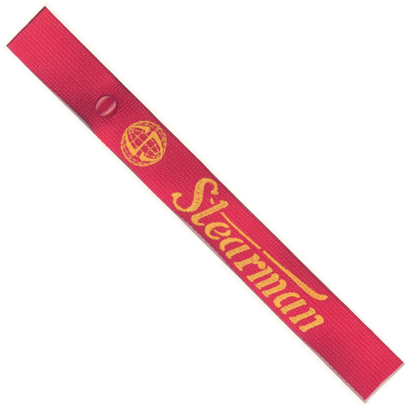 Stearman Logo  - Yellow on Red  Bag Tag