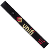 unifi Services ATL in Red, Gold and Red on a Black Crew Tag